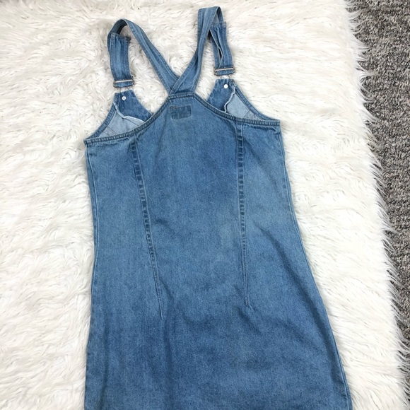 OVERALL DRESS DENIM BUTTONS FRONT SIZE SMALL - Picture 6 of 9